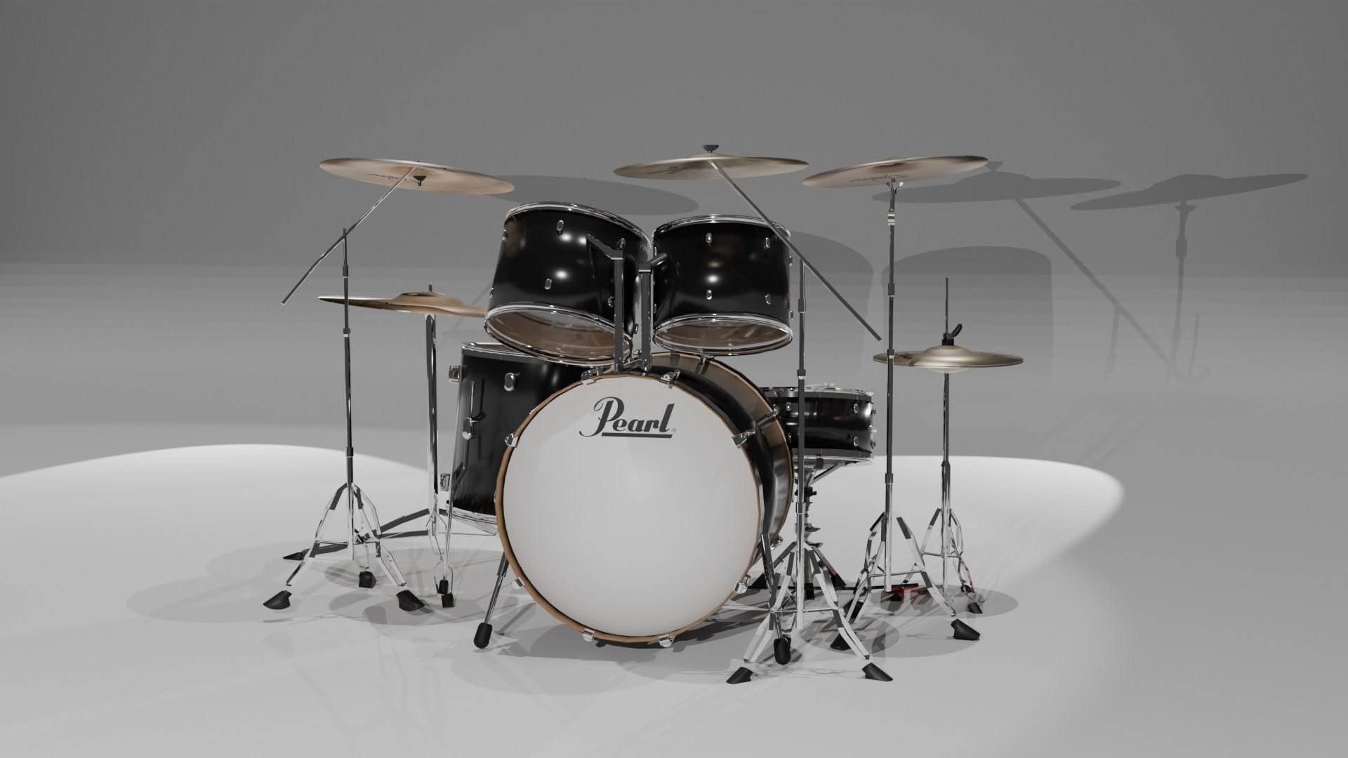 3D rendered drum kit