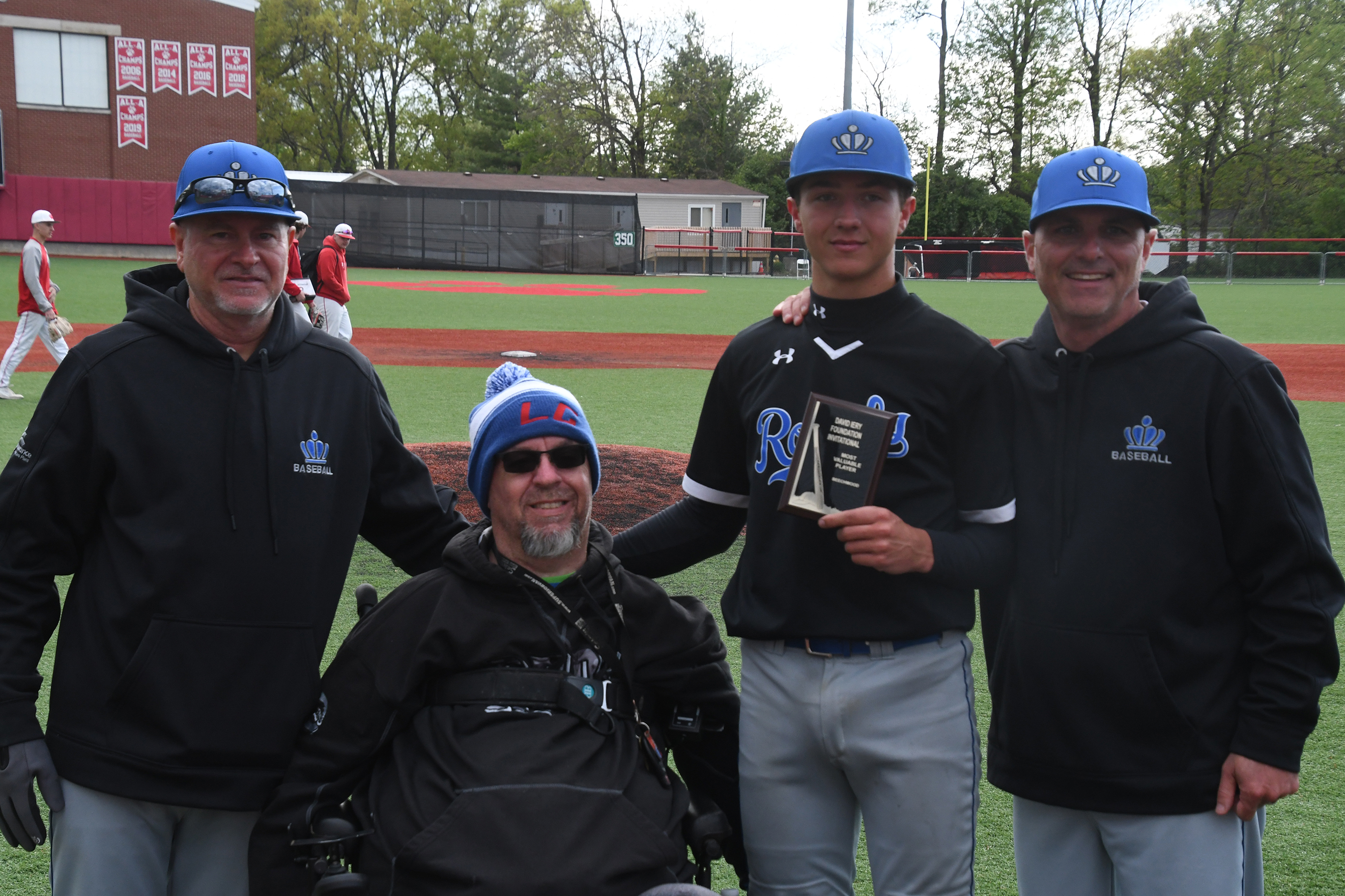 Carson Pugh accepts the David Iery Invitational MVP award. (photo by Daniel Miller — the Ledger Independent)